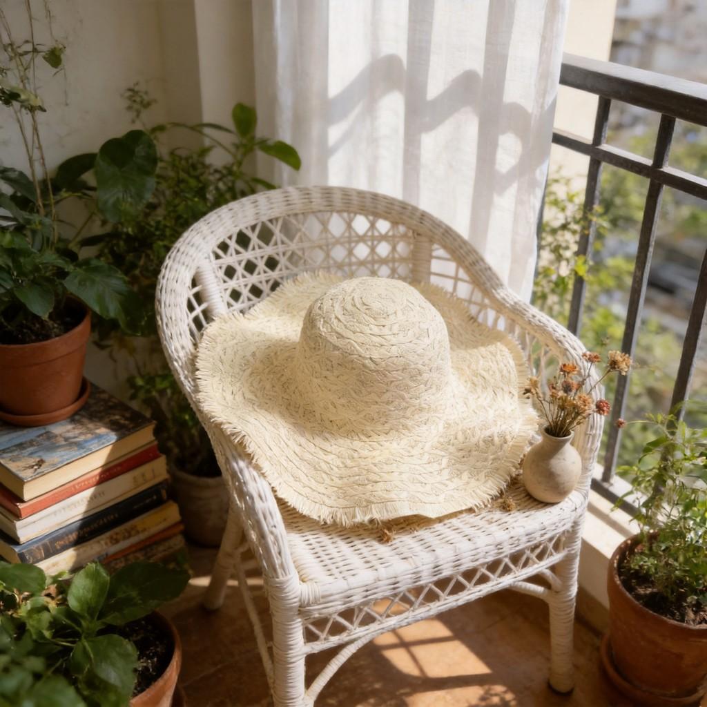 Summer Wide Brim Straw Hat For Women With Sun Protection And Breathability