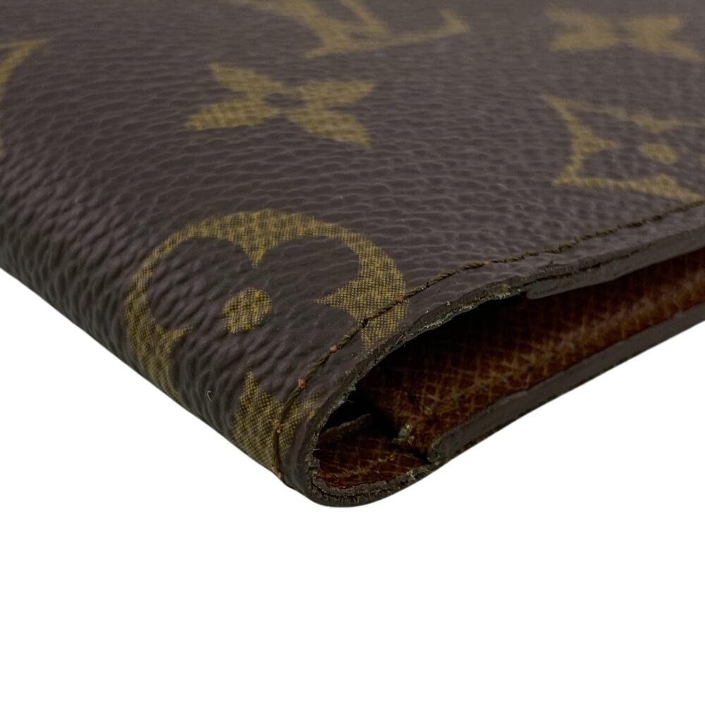 LOUIS VUITTON M60905 Vintage Bifold Wallet, Billfold, Card Case, Pass Case Monogram Monogram Portovie Cult Bleu Bill Compartment Brown Monogram Used
