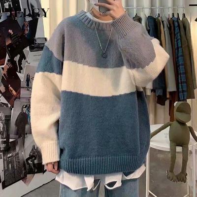 Pullover Männer Koreanischen Stil Lose Trend Persönlichkeit Retro Gestrickte Pullover