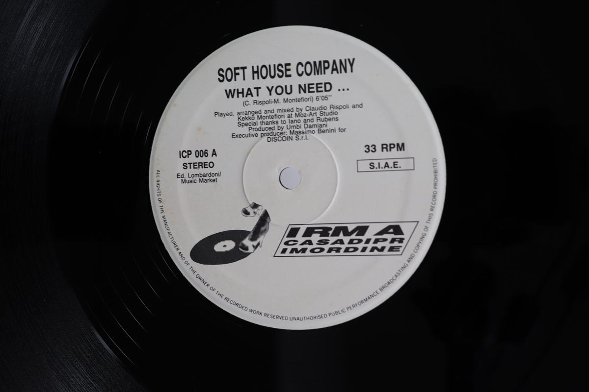 

12-дюймовая пластинка SOFT HOUSE COMPANY What You Need... ICP006 Ирма КасаДиПрим 1990 Италия Танцевальная Электроника Б/у
