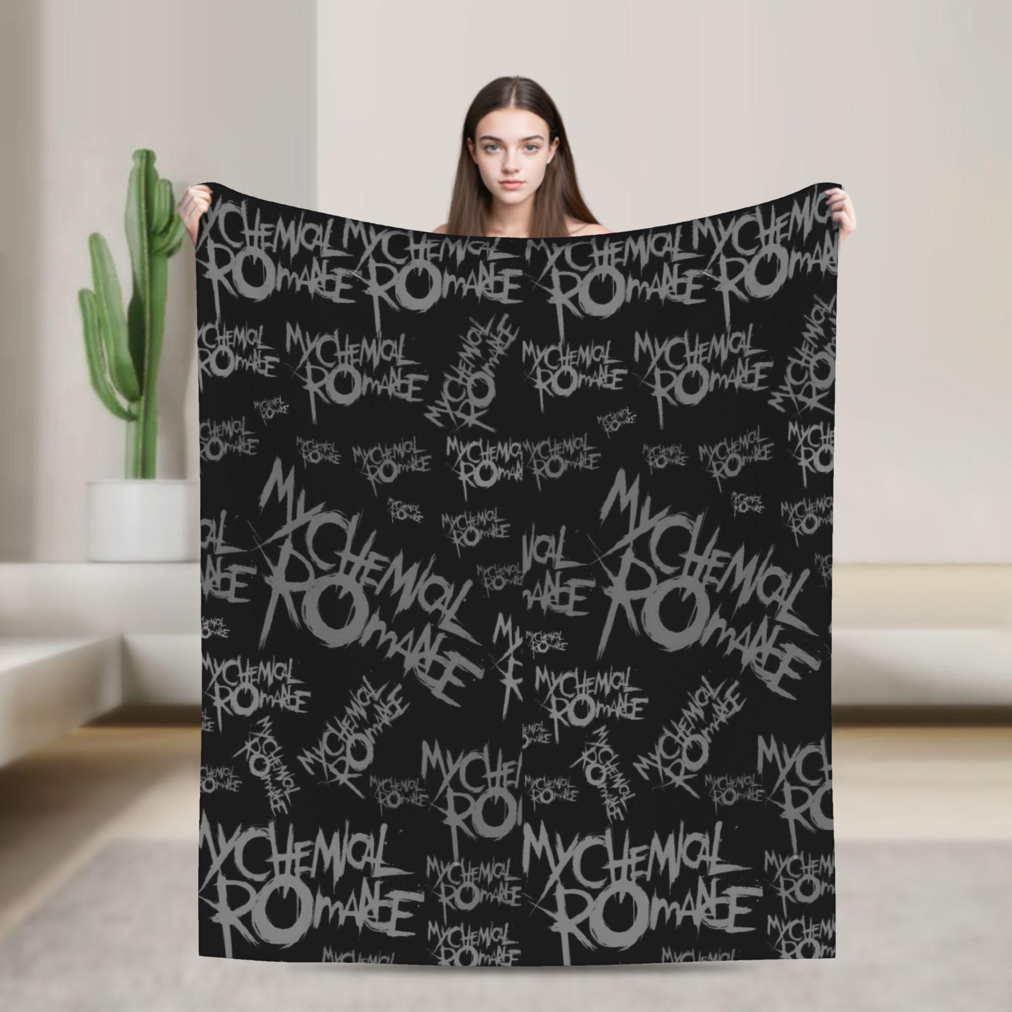 

Warm Soft Blankets Decorative Rock Band My Chemical Romance Music Cover Throw Blanket Flannel Bedspread For Chair Bed Cover 75x90cm
