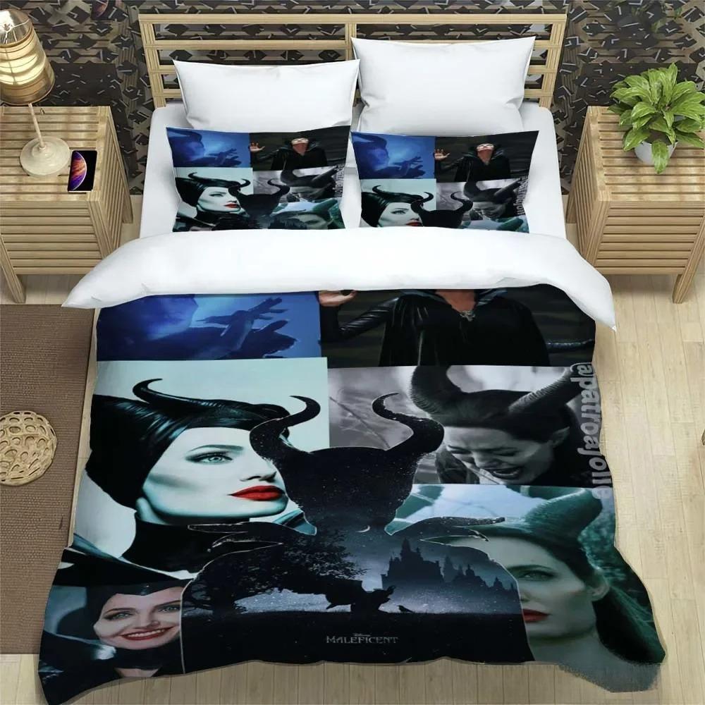 

Villains Maleficent Ursula Evil Queen Bedding Set Duvet Cover Comforter Sets Double Comforte 100% Polyester 3-Piece Set US Twin(172*218cm)3pcs