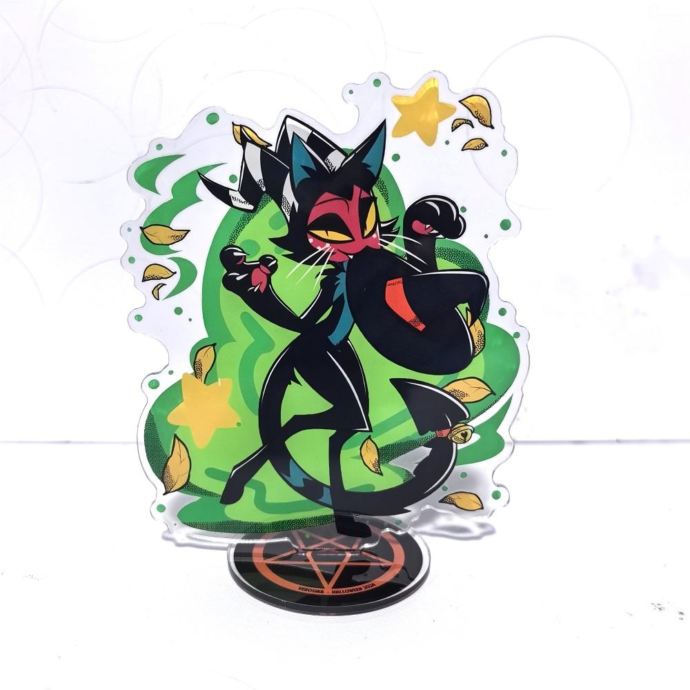 Helluva Boss Anime Figure Acrylic Stand Model Plate 1pc Blitzo Desk Decor Standing Sign Game Fans Gift Ornaments Stand Model