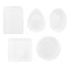 5pcs Silicone Molds Round Foursquare Perforated Jewelry Resin Molds for DIY Pendant Accessories Craft Decoratrion
