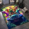 A Group of Dinosaur Cars Print Cartoon Carpet for Bedroom Living Room Bedside Sofa Floor Mat Modern Home Decor Area Rug