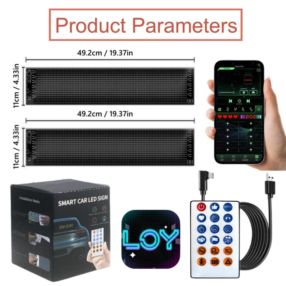 

2 шт. Анимированные светящиеся глаза дьявола, Программируемый гибкий светодиодный экран для автомобиля, Светодиодные глаза, Жесты для окна автомобиля Poland