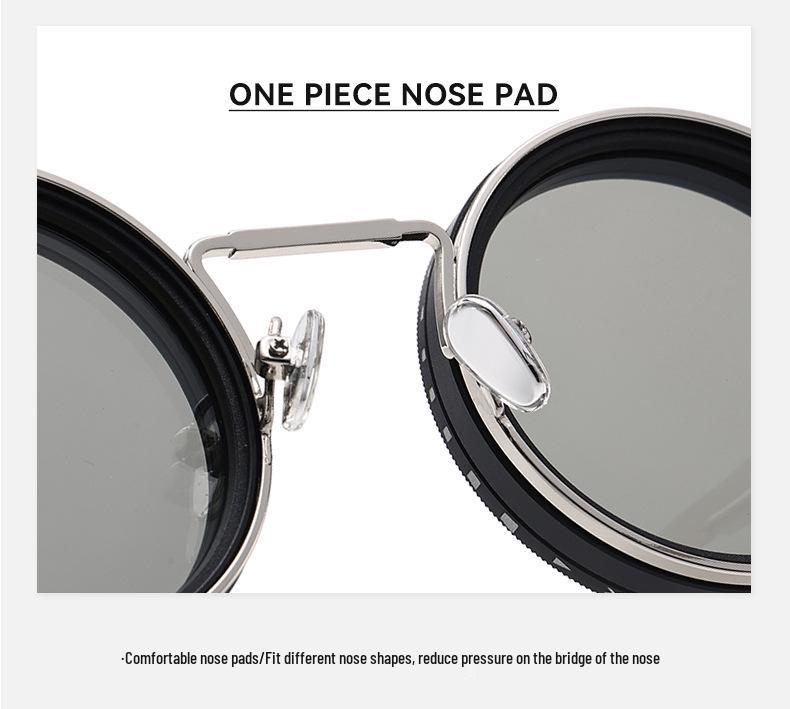 ND9 Adjustable Dimming Polarized Sunglasses: Retro, Anti-UV, Ideal for Fishing & Driving