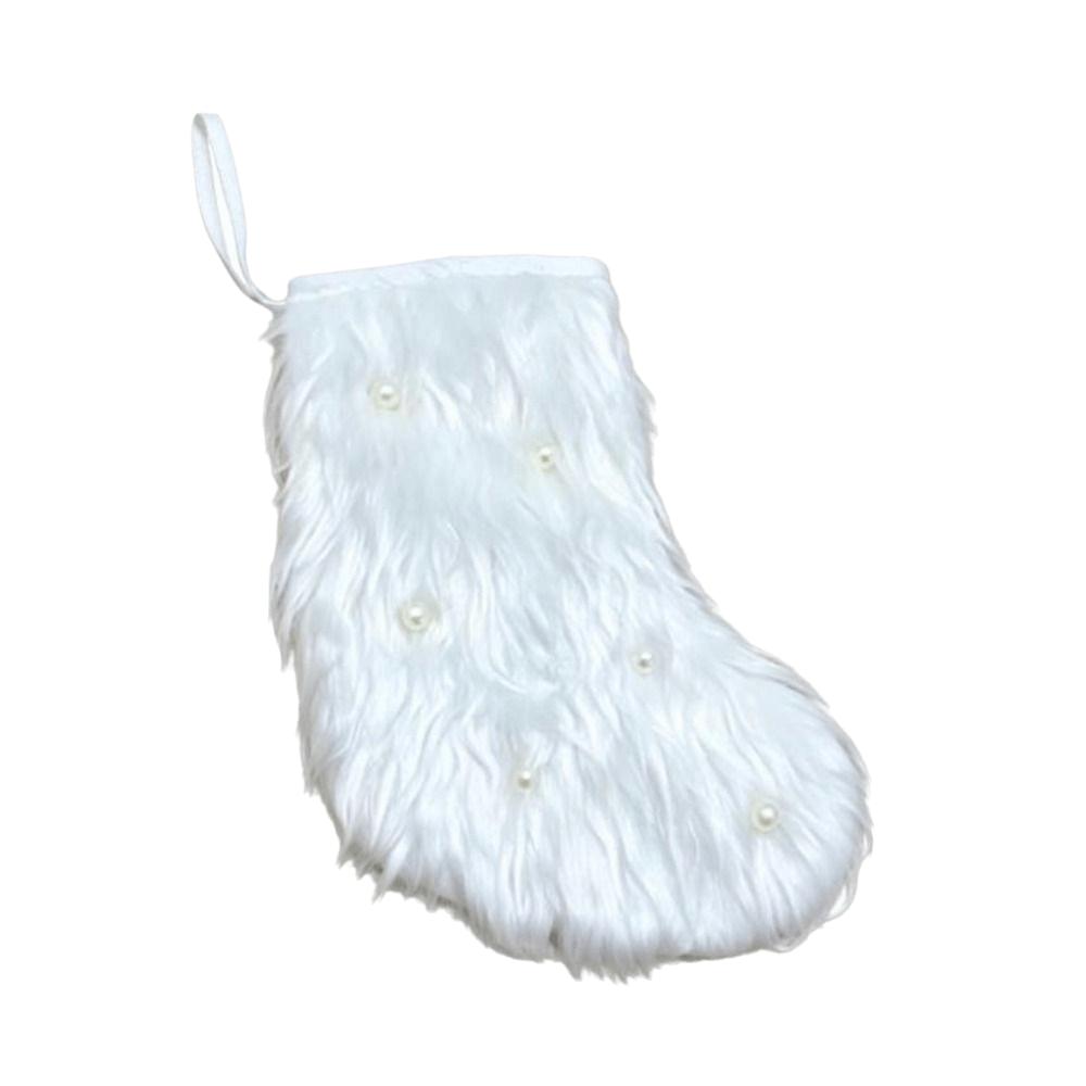 DIY Plush Sock Pendant Bow Christmas Hanging Decoration Festival Xmas Tree Ornament Party Supplies