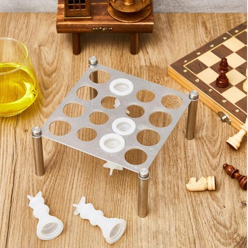 

Fashionable Chesses Enthusiast s Iron Mould Rack Clear and Sturdy Holder for Chesses Silicone Molds Home Decoration X3UC China Mainland