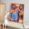 Disney Diamond Painting Kit DIY Round Home Wall Decor Adult Handmade Gift Cinderella Ballroom Dance Princess Prince 129 Chars
