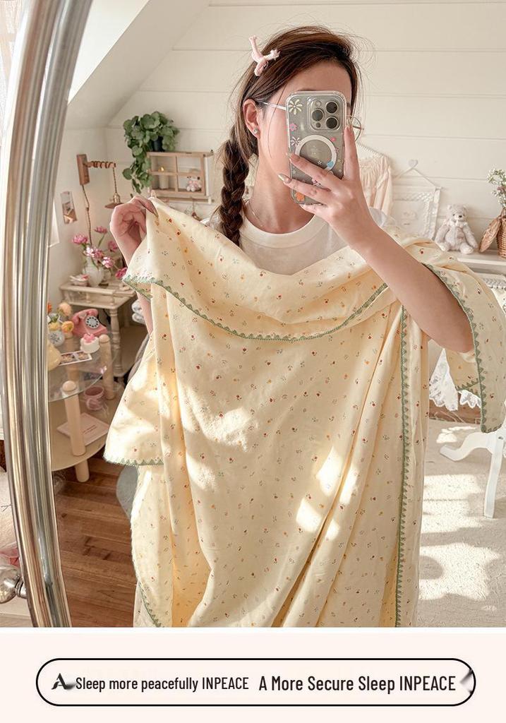 Children's Pure Cotton Double Layer Gauze Summer Blanket & Cooling Quilt
