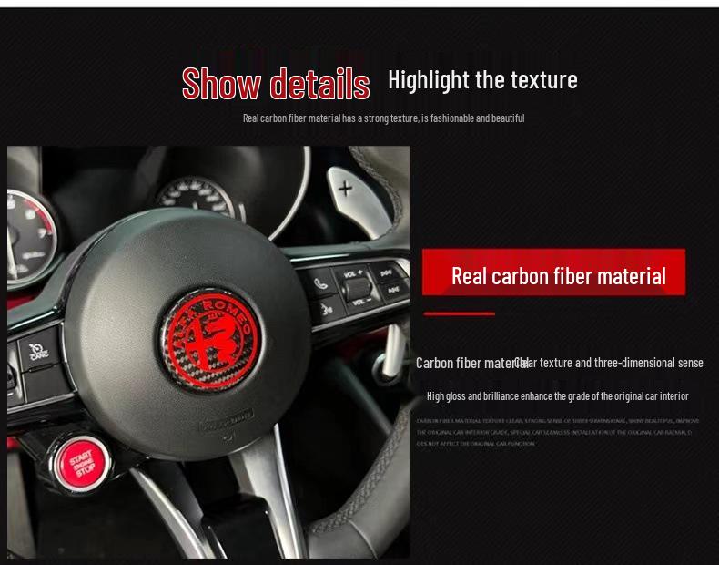 Alfa Romeo Giulia & Stelvio Carbon Fiber Front/Rear Logos