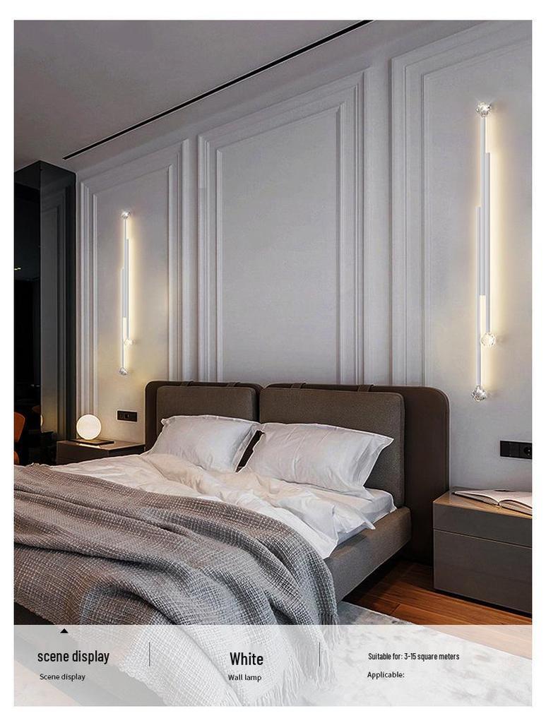 Nordic LED Wall Lamp for Study, Bedside, Luxury Hallway, Living Room, or TV Background.