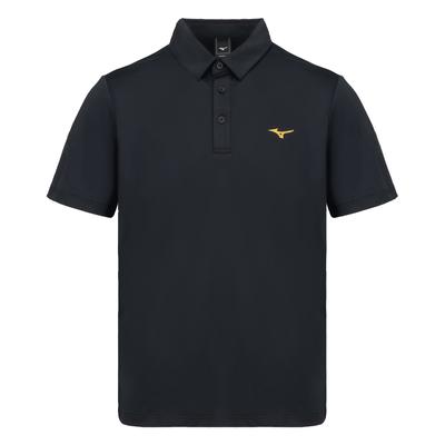 Polo Sportiva Traspirante ad Asciugatura Rapida con Collo Alto Uomo Top Nero P2CC23Z5