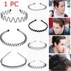 Alice Style Hair Styling Tool Casual Headwear Black Head Hoop Sports Metal Hairband Wavy Headband