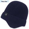 Men's Winter Knit Hat and Scarf Set with Ear Protection for Seniors
