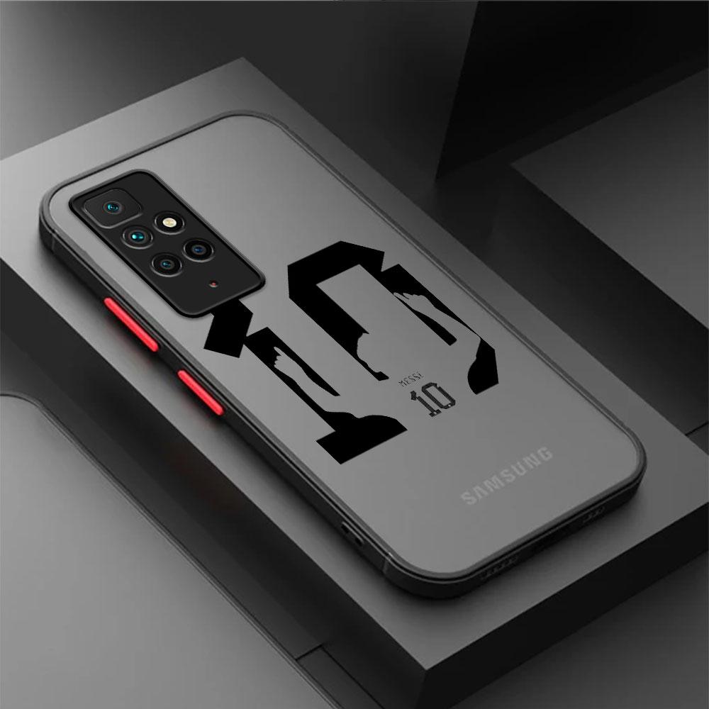 Case For Xiaomi Redmi Note 11 10 Pro 12 13 12S 11S 10S 9 9S 8 10C 9A 9C 8T 9T PC Hard Funda Phone Cover Football Man M-Messi 10