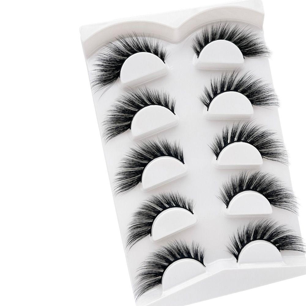 

Natural Look False Eyelashes Winged Eyelashes Fox Eye Lashes 3D Faux Mink Lashes Cat Eye Eyelashes D489