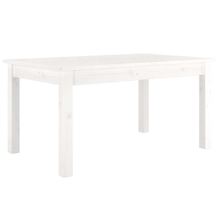 814280 vidaXL Table basse Blanc 80x50x40 cm Bois massif de pin