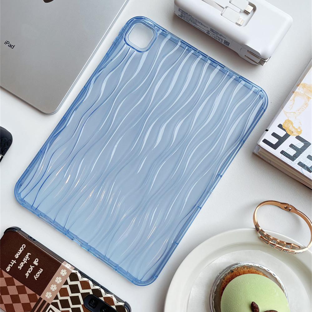 Чехол Water Ripple для iPad 10,2, 2021, 8, 7, 9-го поколений, iPad Air 5 air 4 10,9, iPad 10-го поколения, 2022, тонкий силиконовый чехол Funda iPad Mini 4 5 синий