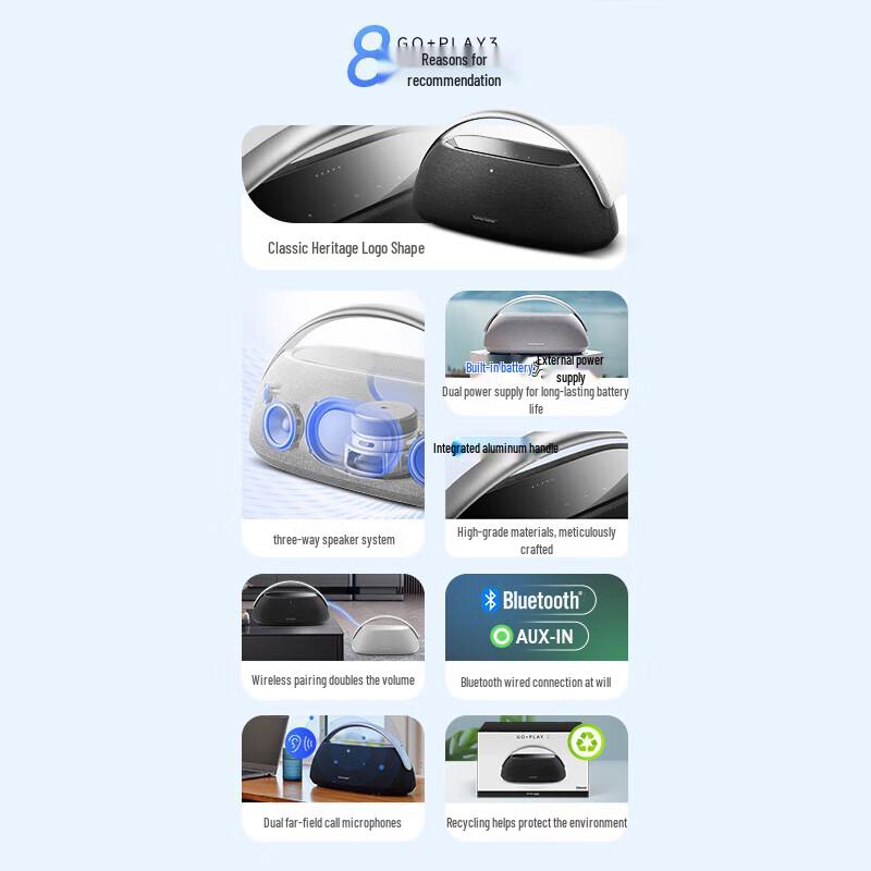 Harman Kardon GO+PLAY 3 Portable Bluetooth Speaker