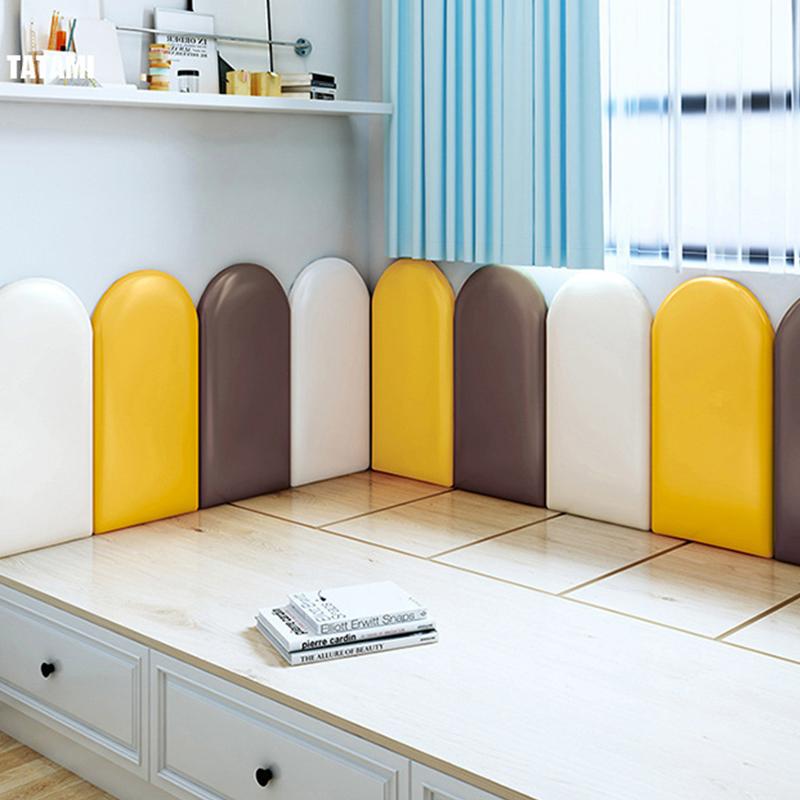 1 Stück 40/50/60 cm Kopfteil im nordischen Stil Kindergarten Schlafzimmer Kopfbrett Aufkleber Zimmer Antikollisions-Wandpaneele Heimdekoration