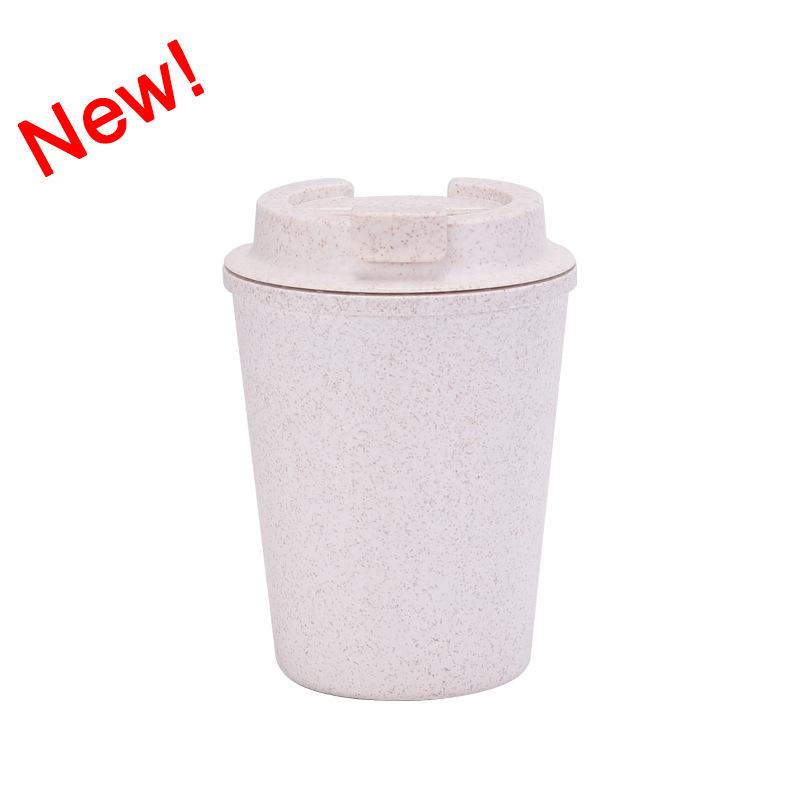 Double-Layer Water Cup Portable Mini Wheat Straw Coffee Cup Portable Fashionable And Simple Car Wheat Fragrance Cup