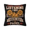 Funny Tennis Racket Sport Padel Saying Cushion Cover 50*50 Cm Velvet Throw Pillow Case Home Decorative Bedding Sofa Pillowcase