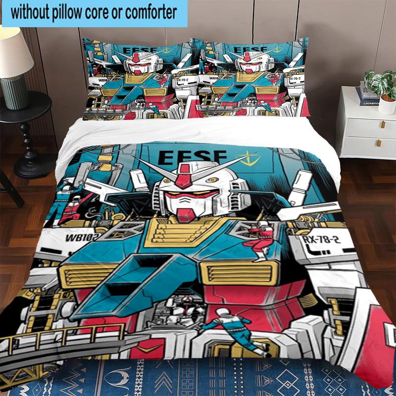 3PCS Mecha Armor Robotic Design 3pcs Bedding,Including 3PCS Duvet Cover And 2pcs Pillowcases Perfect for Christmas,Ideal for Bedroom, Dormitory