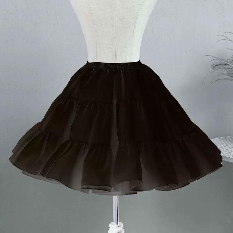 Fashion Without Hoop Petticoat White JK Ball Gown Petticoats Cosplay Breathable Underskirt Crinoline
