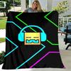 1pc Blanket Geometry Dash1 Print Design, Lightweight Blanket for Sofa, Bed- Soft &Warm, Gift for All Seasons like Christmas, Halloween