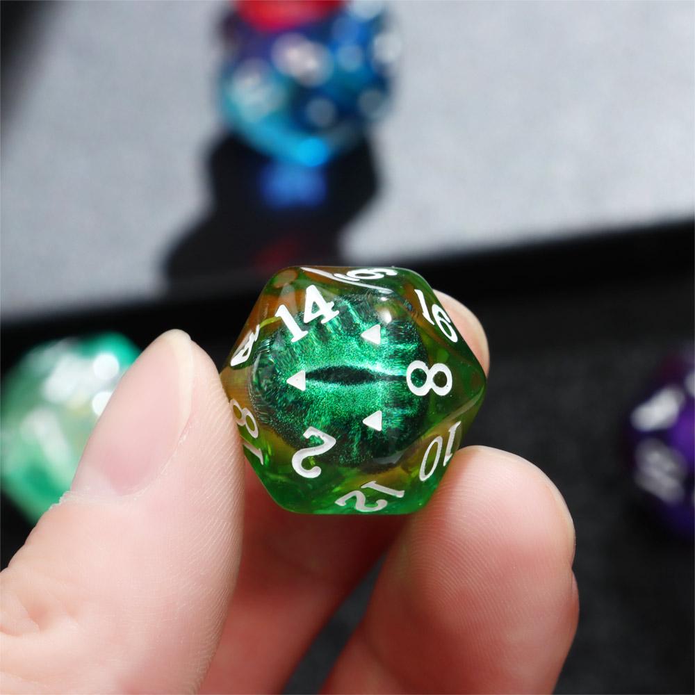 Halloween Party Toys Tarot Game Longan Dice Crystal Polyhedral Dragon Eye Dice