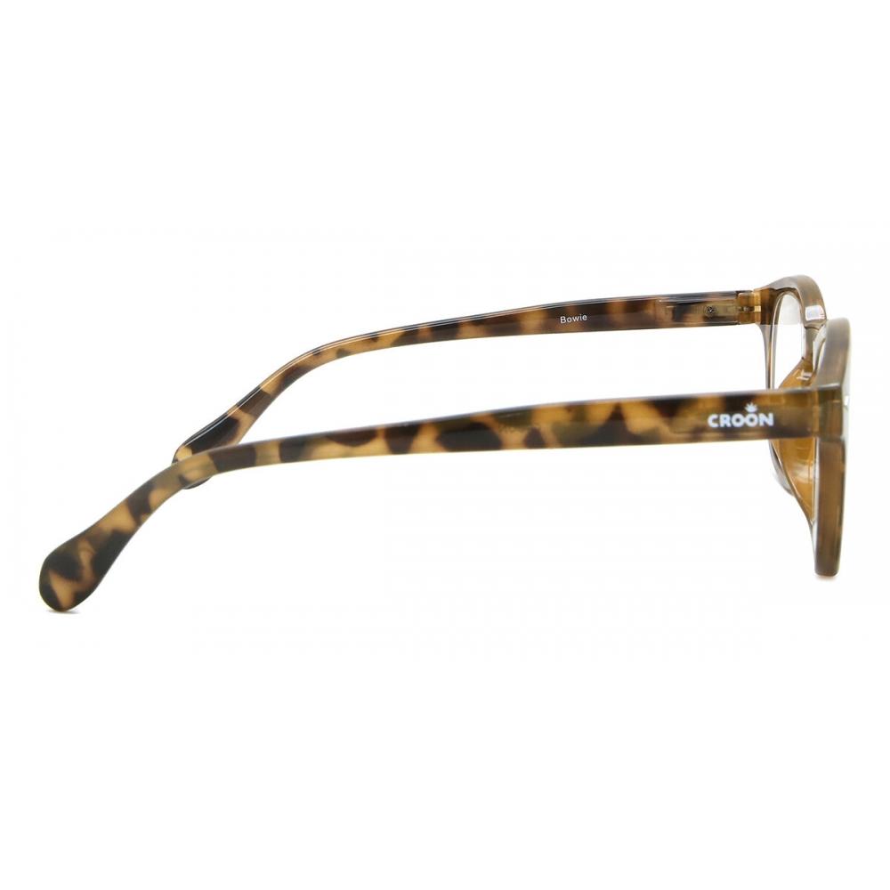 Croon Bowie Havana Brown Multifocus Unisex Eyeglasses