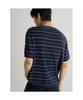 8SECONDS Striped Round Knit Pullover Navy