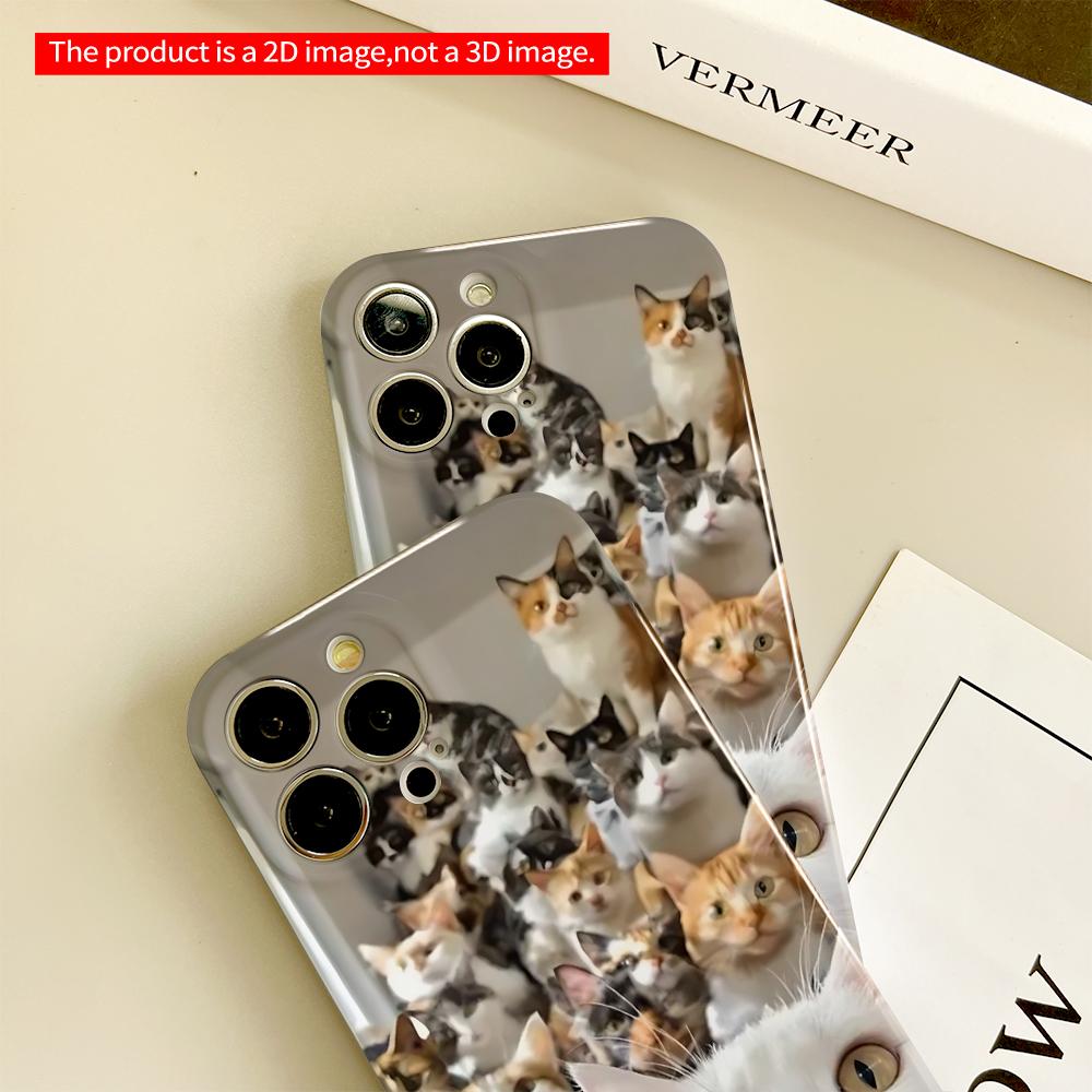 Cats Galaxy Selfie Phone Case All Inclusive Film Hard Phone Case, Compatible with iPhone 18 Pro Max 17 16 15 14 13 12 11