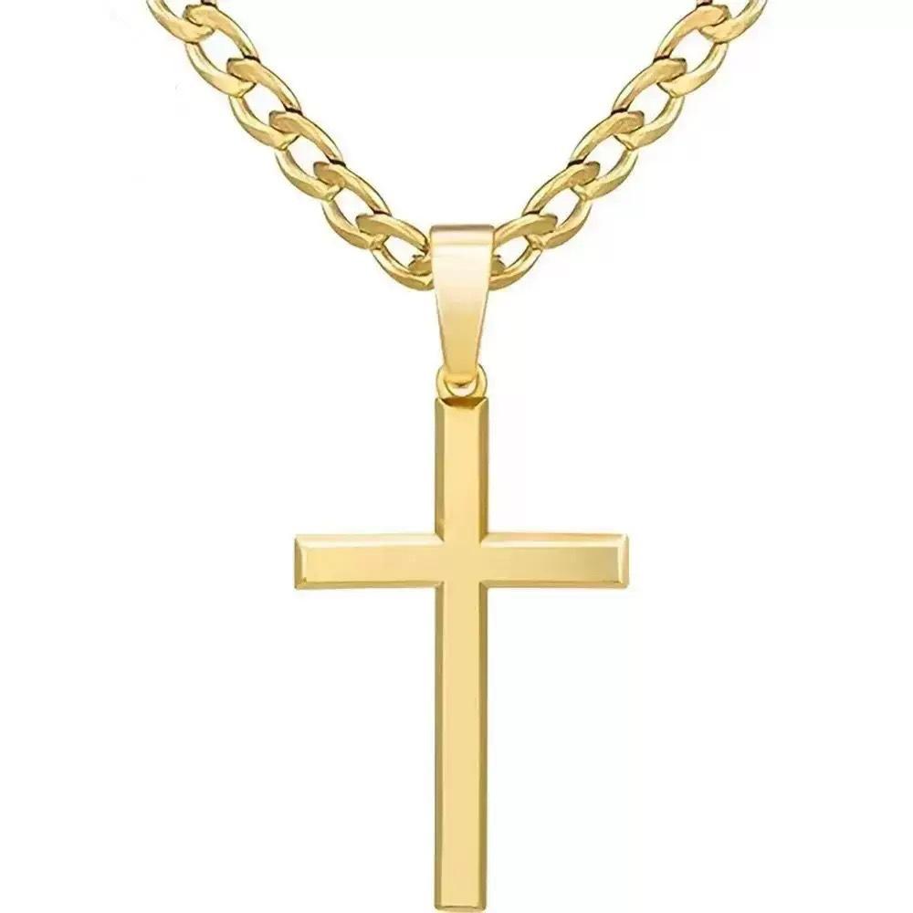 2026 Simple Cross Pendant Neutral Style Men s and Women s Niche Personality Necklace 60CM