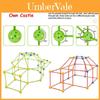 Diy Kids Building Tent Kit With Plastic Connectors For Imaginative Play And Parentchild Interaction