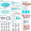 285-Piece Cake Decorating Kit With Rotating Turntable Piping Tips Disposable Bags Home Bakery Pastry Art