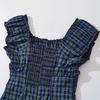 Kaslead New Women Clothes Western Style Fashion Sweet and Spicy American Farm Style Plaid Dress