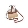 Charles & Keith Small Ck 26 Summer Vacation Woven Basket Bag Pu Mixed Fabric Tote Bag Women Tote Bag Beige Brown CK11-30782847