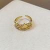 Korean Style Y2k Open Ring Jewelry Accessories Irregular Finger Ring Retro Zircon Star Ring  Gift