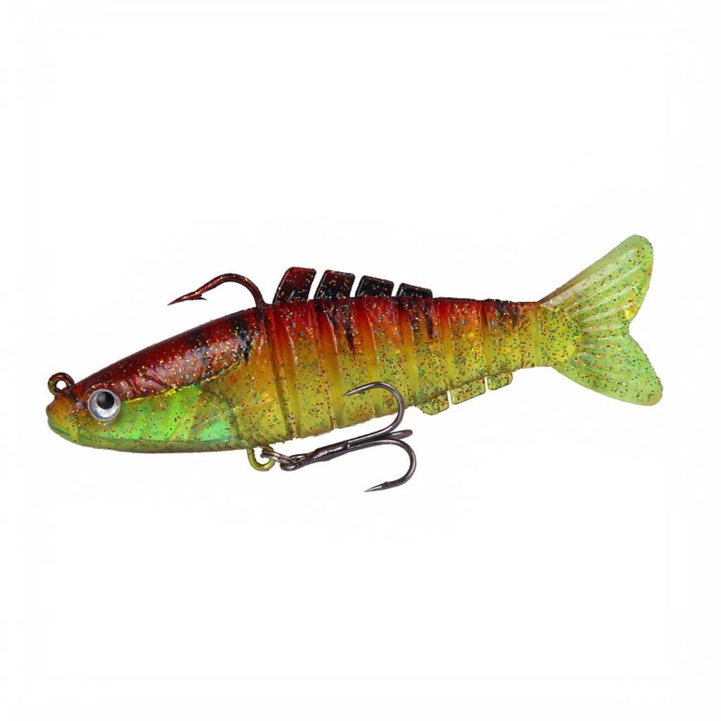 Lifelike Multi-Joint Silicone Soft Swimbait Fishing with Weighted Body for Trout