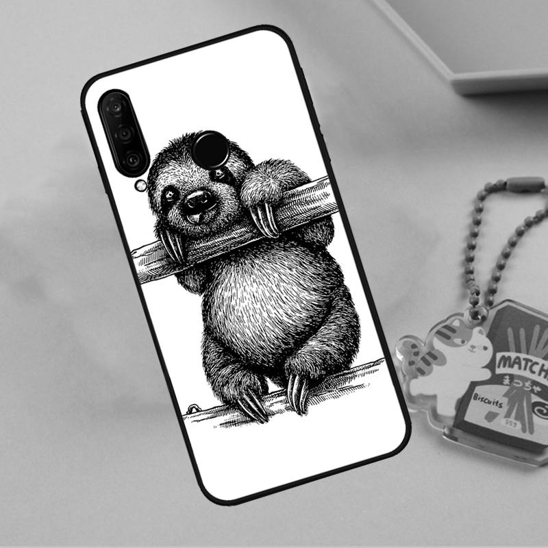 Kawaii Cute Sloth Face For Huawei Nova Y90 Y70 Y60 Y61 Y91 Y72 9 10 SE 12i 12s 11i 5T P60 Pro P20 P30 P40 Lite Case