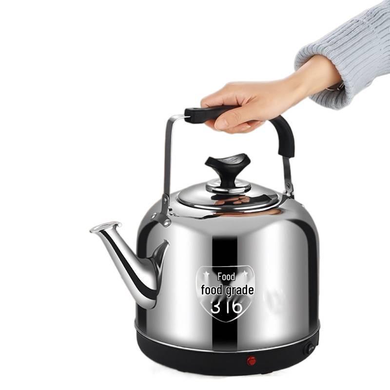 Elektrischer Wasserkocher aus Edelstahl mit großem Fassungsvermögen, automatischer Abschaltung und Pfeife