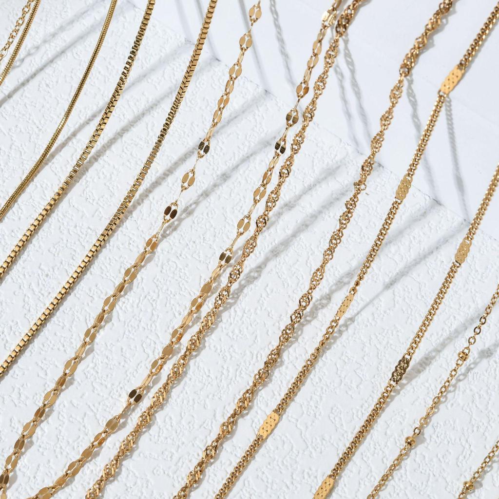 Non-Fading Titanium Steel O-Shaped Clavicle Chain for DIY Jewelry