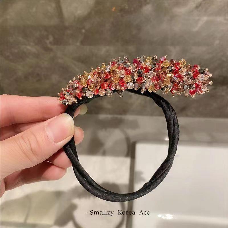 1pc Elegant Pearl Flower Bun Maker Korean Lazy Hair Curler Styling Accessories Hair Style Hairpin Hair Braiding Braider Hairgrip