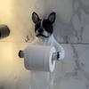 Cute Dog Toilet Paper Holder Dispenser 3D Dog Shape Dog Toilet Roll Holder Space Saving Multif-unctional Wall Mounted Roll Rack