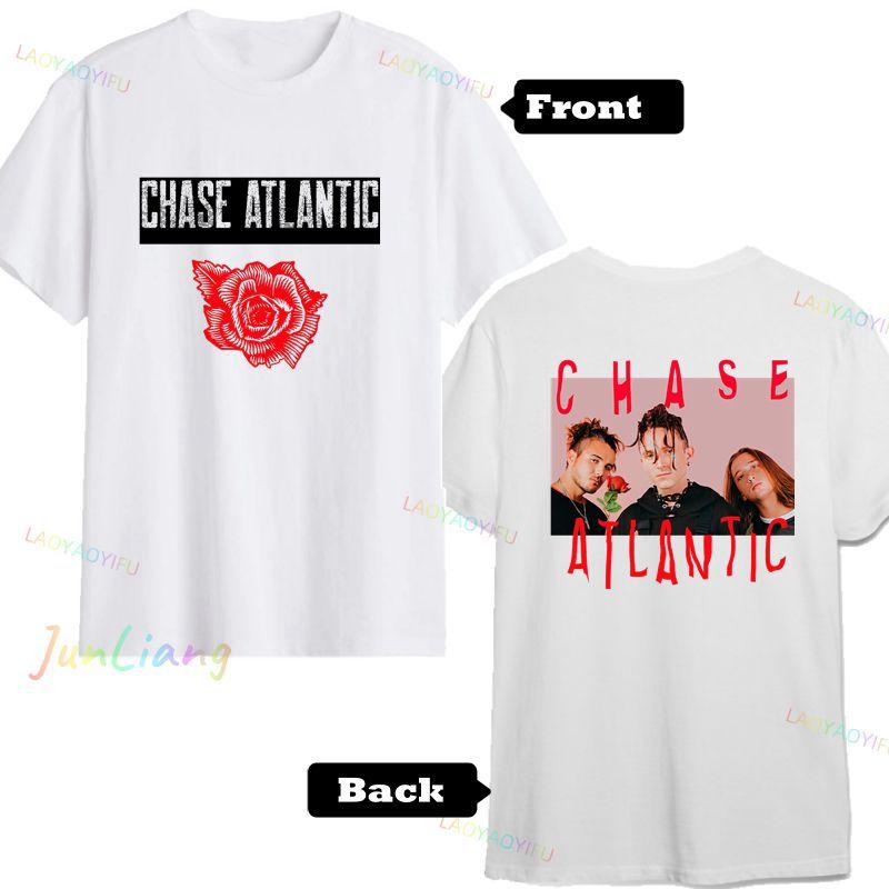 Band CHASE ATLANTIC Tour 2025 Tshirt Summer Shortsleeved Mens Tshirt The hiphop rock and gothic style clothing of the fans