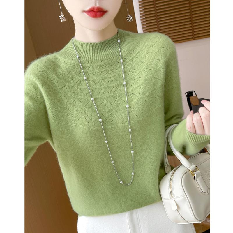 Pulover de cașmir pentru femei cașmir Qinghe 30% cașmir 70% lână cald și la modă versatil toamnă și iarnă