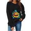 Women's Fashionable and Casual Halloween Print Pullover Hoodie